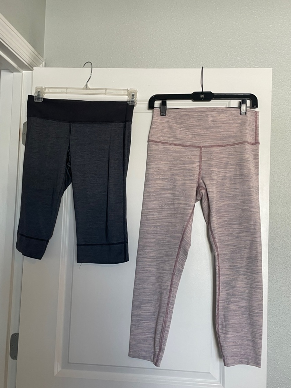 lululemon athletica Charcoal Capri and Light Mauve Full-Length Legging size 10